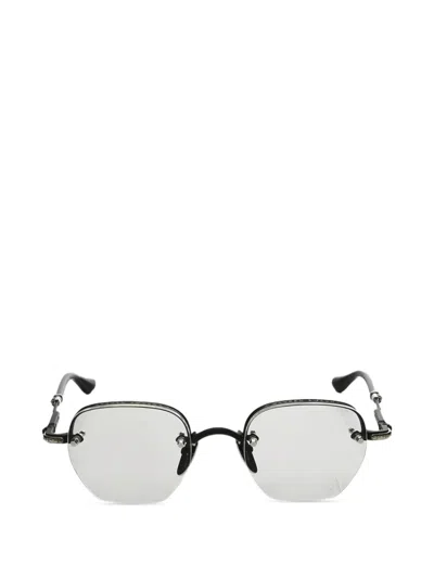 Chrome Hearts Geometric-frame Rimless Glasses In Gray