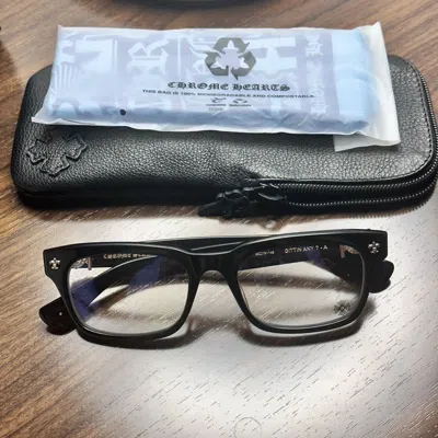 Pre-owned Chrome Hearts Gittinany-a Glasses In Black