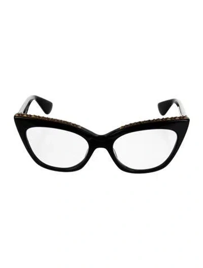Pre-owned Chrome Hearts Glitter Goo I Cat-eye Eyeglasses In Black