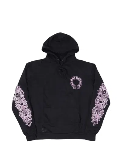 Chrome Hearts Glitter Shoulder Floral Logo Hoodie In Multi
