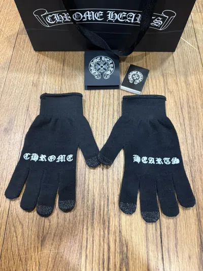 Pre-owned Chrome Hearts Gloves In Black