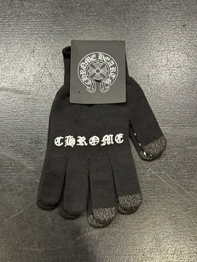 Pre-owned Chrome Hearts Gloves In Black