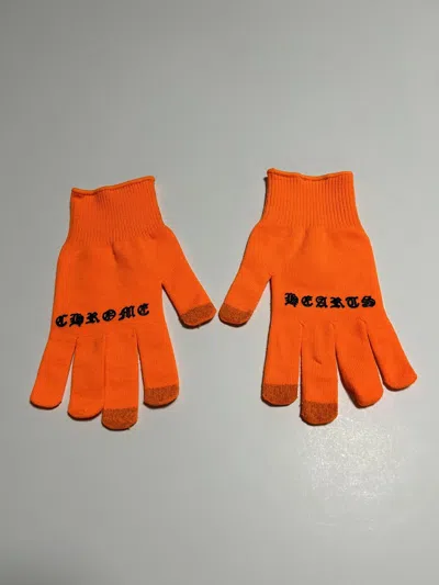 Pre-owned Chrome Hearts Gloves In Orange