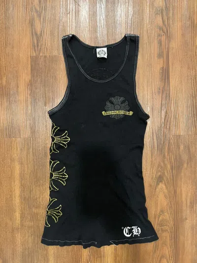 Pre-owned Chrome Hearts Golden Horseshoe Logo Tank Top Black