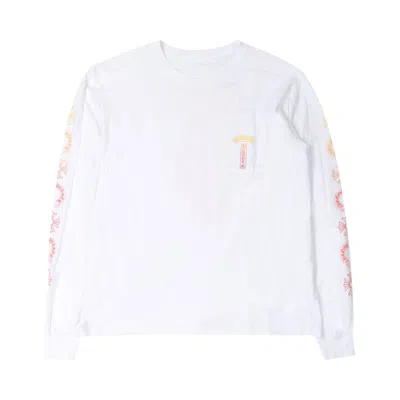Pre-owned Chrome Hearts Gradient T-bar Motif Pocket Long-sleeve 'white'