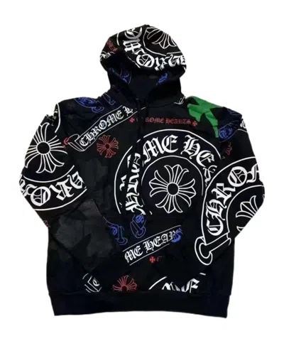 Chrome Hearts Graffiti Hooded Hooded Hoodie In Black
