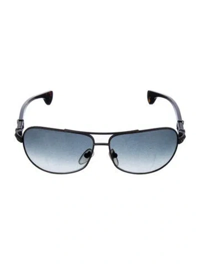 Pre-owned Chrome Hearts Grand Beast Aviator Sunglasses In Gray