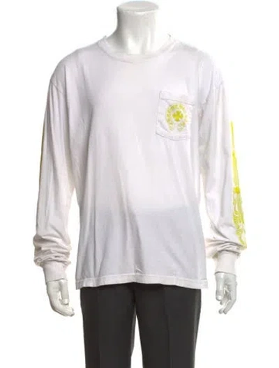 Pre-owned Chrome Hearts Graphic Print Crew Neck Pullover In White