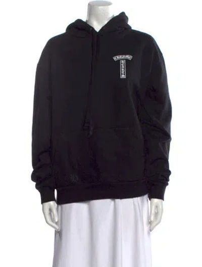 Pre-owned Chrome Hearts Graphic Print Crew Neck Sweatshirt In Black