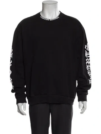Pre-owned Chrome Hearts Graphic Print Crew Neck Sweatshirt In Black