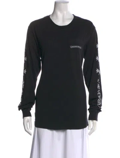 Pre-owned Chrome Hearts Graphic Print Crew Neck T-shirt In Black