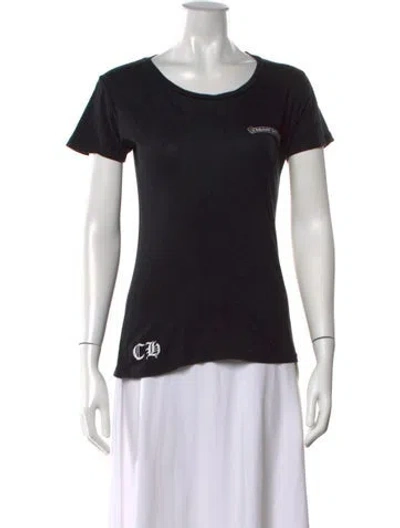 Pre-owned Chrome Hearts Graphic Print Crew Neck T-shirt In Black