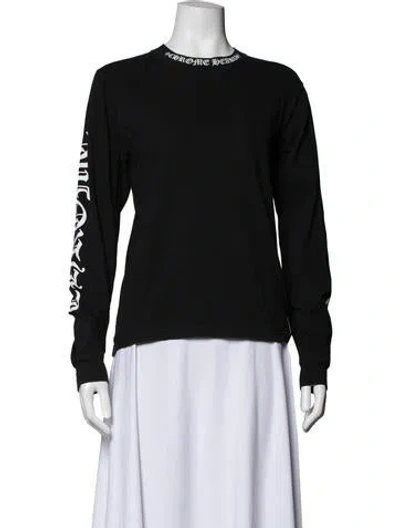 Pre-owned Chrome Hearts Graphic Print Crew Neck T-shirt In Black