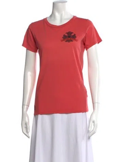 Pre-owned Chrome Hearts Graphic Print Crew Neck T-shirt In Red