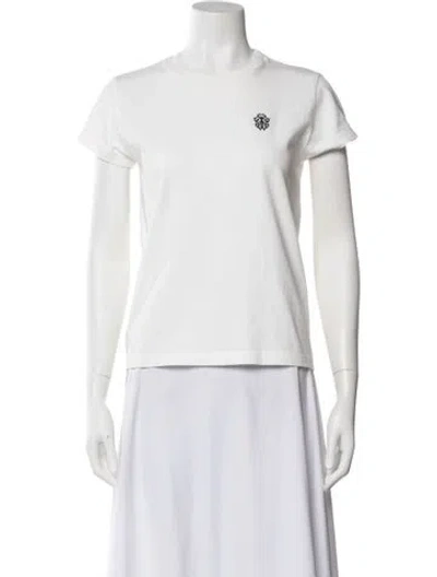 Pre-owned Chrome Hearts Graphic Print Crew Neck T-shirt In White