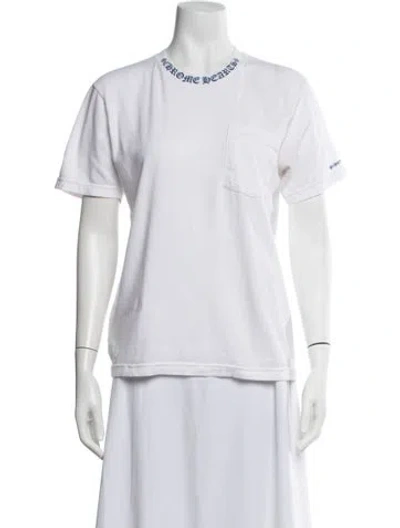 Pre-owned Chrome Hearts Graphic Print Crew Neck T-shirt In White