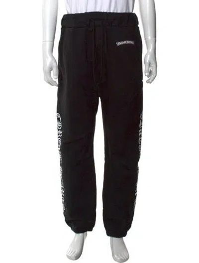 Pre-owned Chrome Hearts Graphic Print Joggers In Black