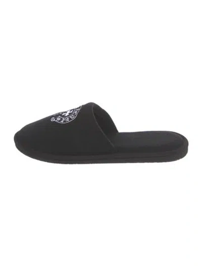 Pre-owned Chrome Hearts Graphic Print Slides In Black
