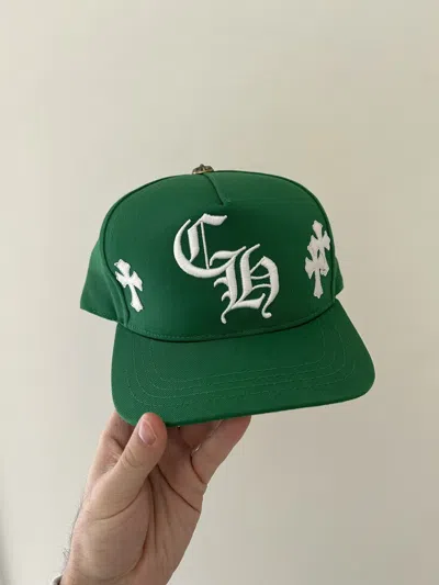 Pre-owned Chrome Hearts Green Cross Patch Cap