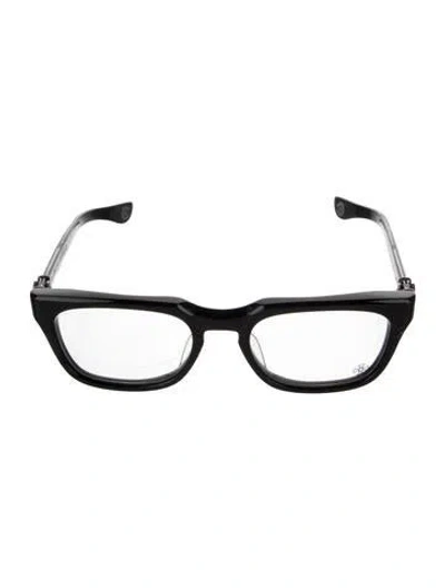 Pre-owned Chrome Hearts Grim Square Eyeglasses In Black