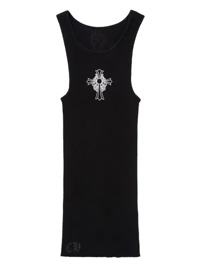 Chrome Hearts Hairy Cross Tank Top In Black