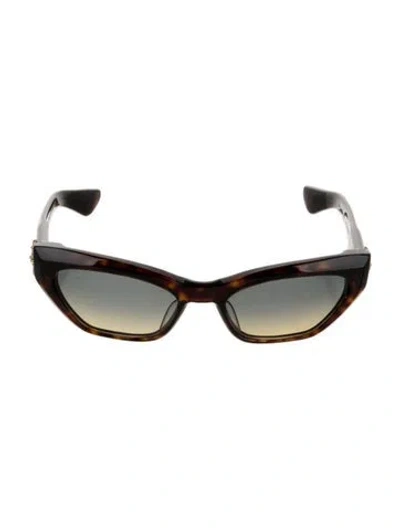 Pre-owned Chrome Hearts Hallla Baluuuu Cat-eye Sunglasses In Black/orange