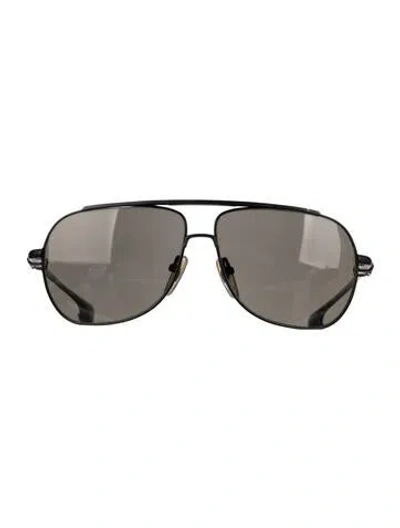 Pre-owned Chrome Hearts Hank Aviator Sunglasses In Black