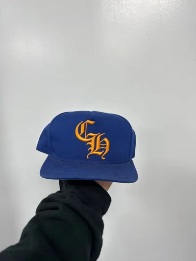 Pre-owned Chrome Hearts Hat In Navy