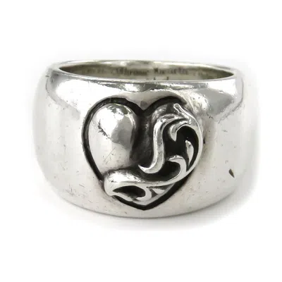 Pre-owned Chrome Hearts Heart Ring In Silver