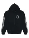 Chrome Hearts Hearts Horse Shoe Floral Long-sleeve Hoodie In Blue