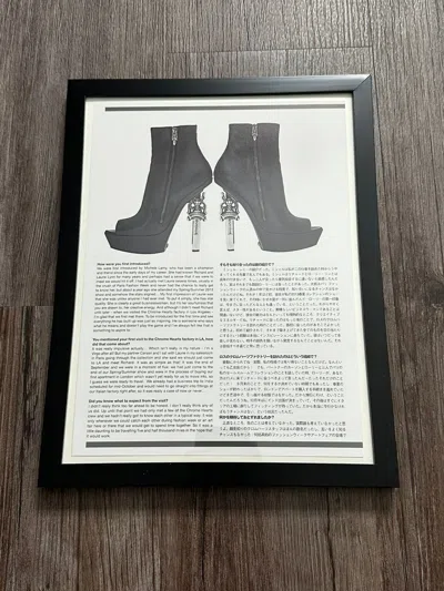 Pre-owned Chrome Hearts Heels 9x12 Framed Poster In White/black