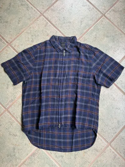 Pre-owned Chrome Hearts Heywood Dagger Double Zip Flannel Shirt In Multi