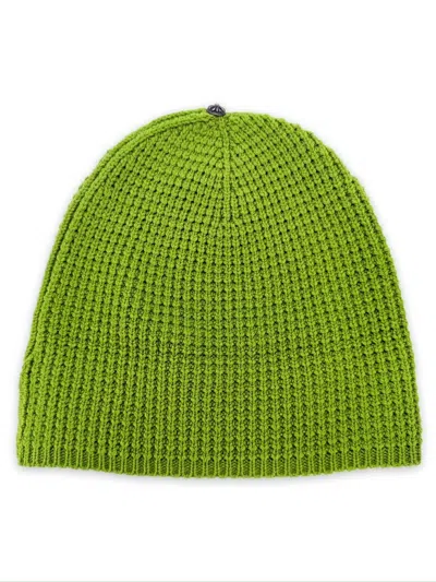 Pre-owned Chrome Hearts Hit & Run Green Cashmere Silver Knitted Beanie