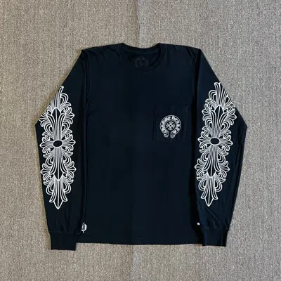 Pre-owned Chrome Hearts Hk Exclusive Horseshoe Flower Shirt In Black