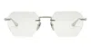 Chrome Hearts Hole Shot - Brushed Silver Rx Sunglasses In White