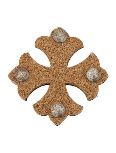 Pre-owned Chrome Hearts Holiday 2021 Cross Cork Board & Sterling Tacks Set