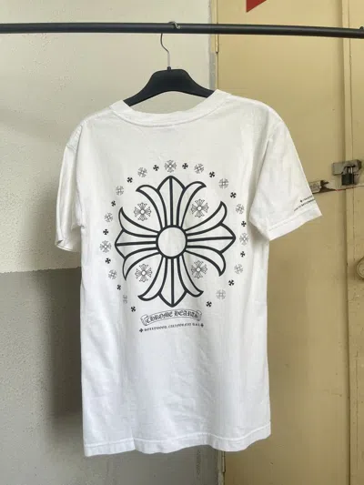 Pre-owned Chrome Hearts Hollywood California Cross In White