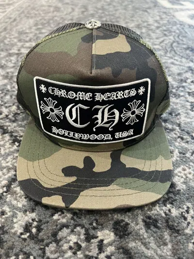 Pre-owned Chrome Hearts “hollywood Ch Patch” Trycker Hat - (camo)