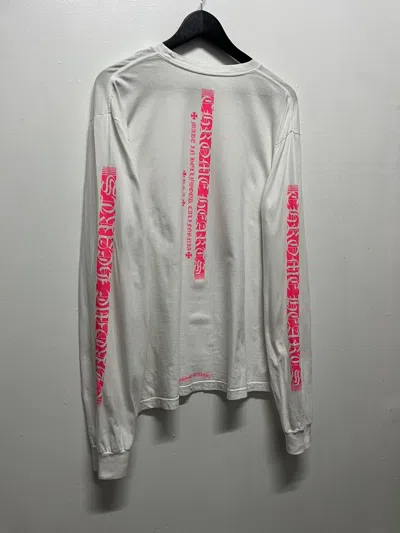 Pre-owned Chrome Hearts Hollywood Exclusive!  Pink Script In White
