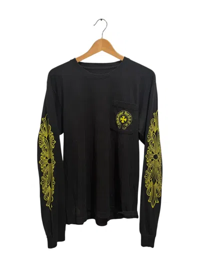 Pre-owned Chrome Hearts Hollywood Eye Chart Long Sleeve Black Neon