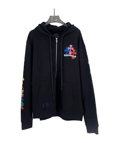 Chrome Hearts Long Sleeve Zip-up Sweatshirt In Black