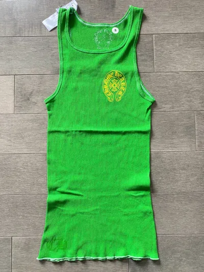 Pre-owned Chrome Hearts Horse Shoe Logo Rib Tank Green Size Small 100% Authentic ?✅