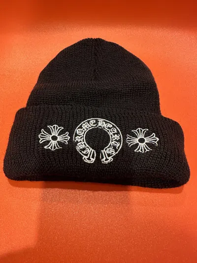 Pre-owned Chrome Hearts "horseshoe" Beanie Watchcap In Black