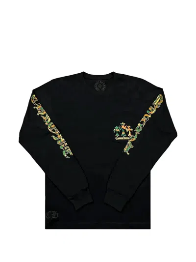 Chrome Hearts Horseshoe Camo Long-sleeve Sweatshirt In Black