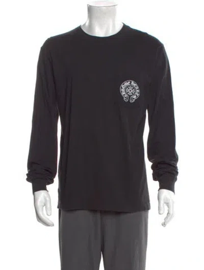Pre-owned Chrome Hearts Horseshoe Floral Logo Aspen Exclusive Graphic Print T-shirt In Black