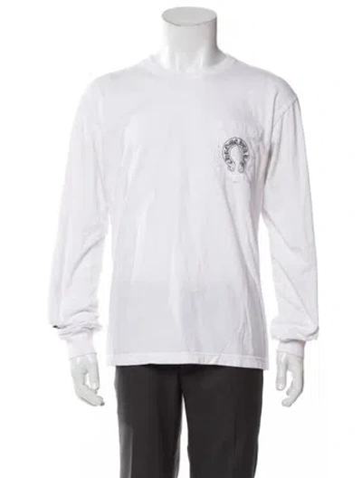 Pre-owned Chrome Hearts Horseshoe Floral Logo Graphic Print T-shirt In White