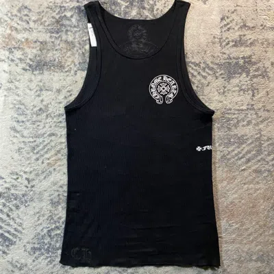 Pre-owned Chrome Hearts Horseshoe Fuck You Tank Top Shirt In Black
