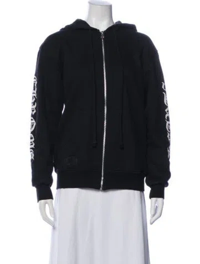 Pre-owned Chrome Hearts Horseshoe Graphic Print Top In Black