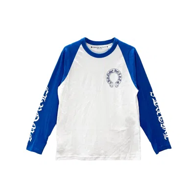 Pre-owned Chrome Hearts Horseshoe Letter Logo L/s Tee In Blue
