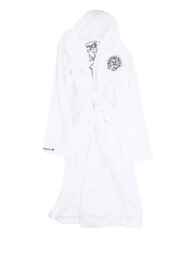 Chrome Hearts Horseshoe Logo Bathrobe In White